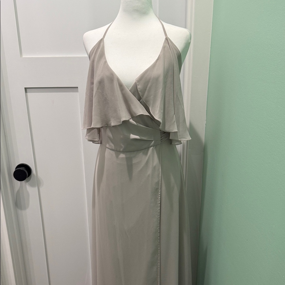 Ceremony by Joanna August Tie Waist Halter Maxi Dress. XS